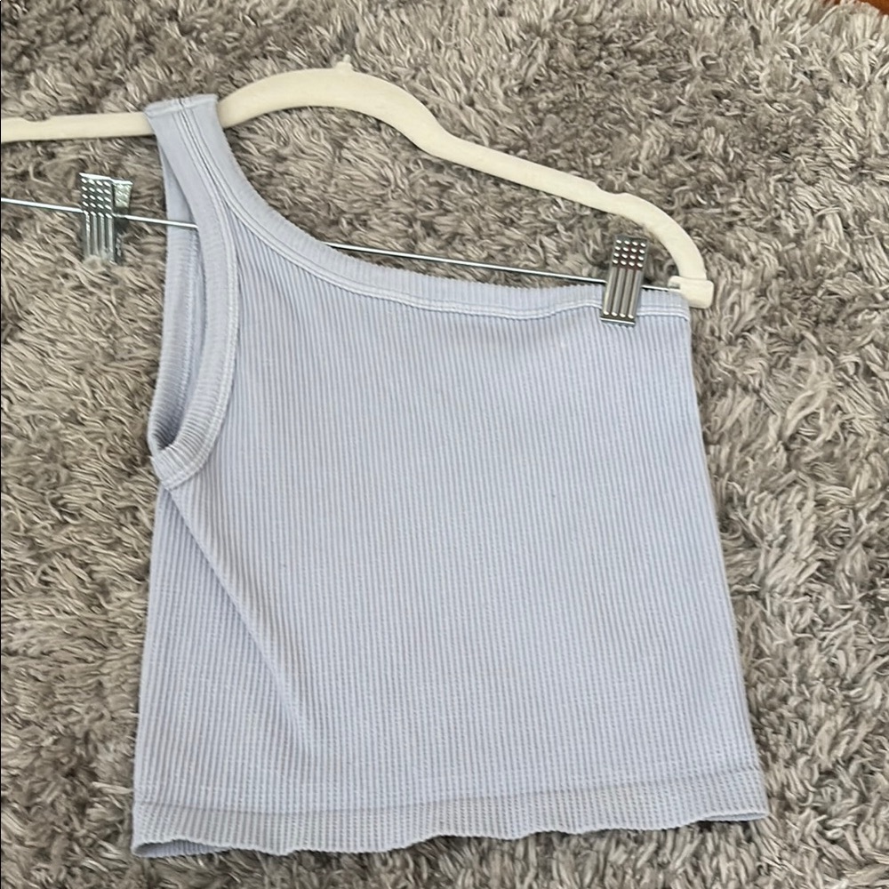Blue nikibiki one shoulder top